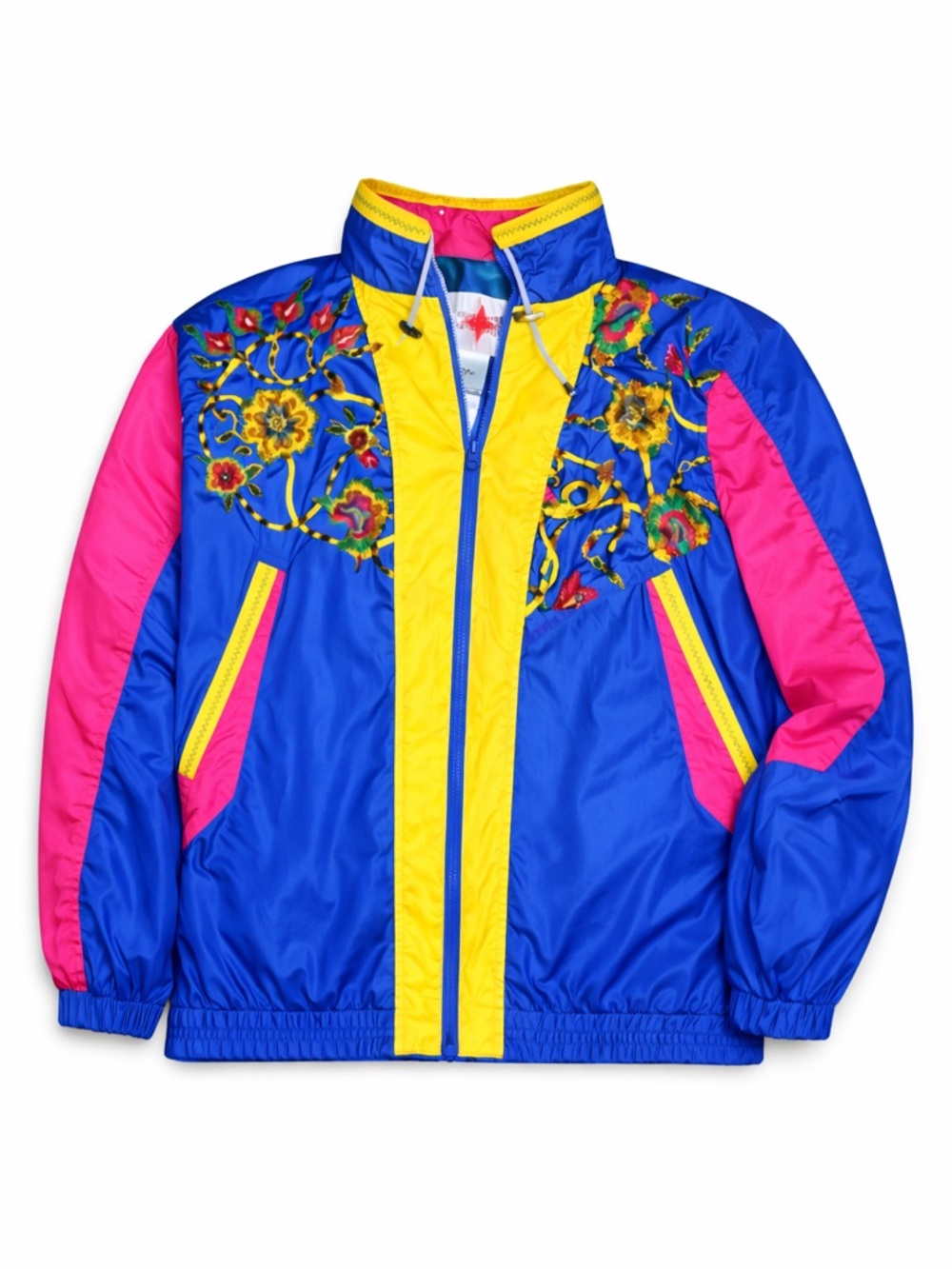 Vintage 90s Active Frontier Colorblock Windbreaker Embroidered Retro Jacket 2XL